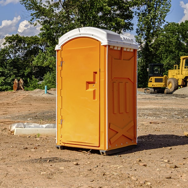 how often are the portable toilets cleaned and serviced during a rental period in Banks